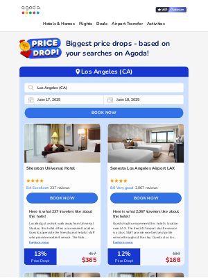 Agoda - virginia, top price drops in Los Angeles (CA), selected for you!