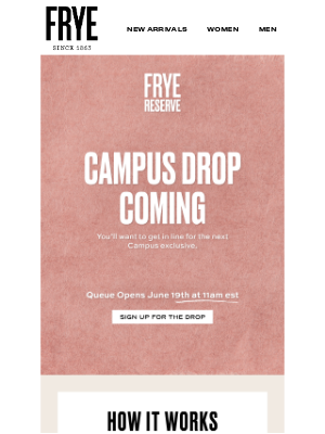 The Frye Company - New Campus Drop Coming Soon 👀