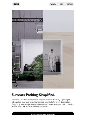 Rains - The Packing List: Your Guide to Summer Adventures.