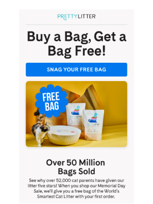 PrettyLitter - BOGO Sale Ends Tomorrow 🙀