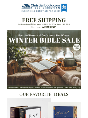 Christian Book Distributors - ☃️Free Shipping + Winter Bible Sale Continues!