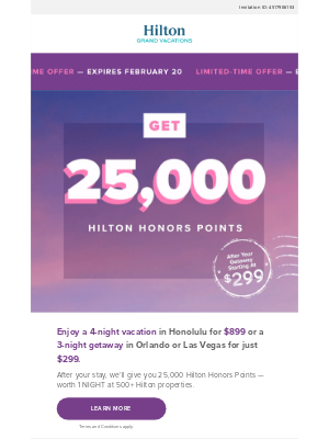 Hilton Hotels & Resorts - RICHARD, Don’t Miss Out On 25,000 Hilton Honors Points