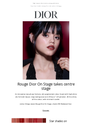 Dior (United Kingdom) - Ready to get on stage? NEW Rouge Dior On Stage Lipstick