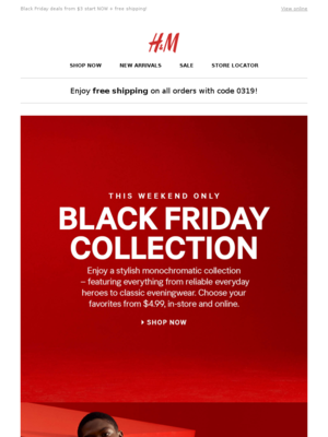 H&M - Shop our Black Friday Collection from $4.99!