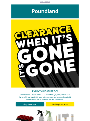 Poundshop - 🔥 ONLINE CLEARANCE SALE | EVERYTHING MUST GO! 🔥