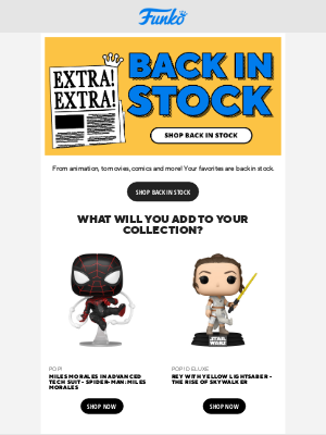 Funko - Back in stock for a limited time only...