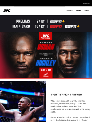 Ultimate Fighting Championship - Usman and Buckley Are Bringing The Heat To Atlanta