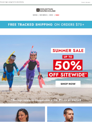 Mountain Warehouse - Summer Sale: Up to 50% Off Your Favorite Gear!