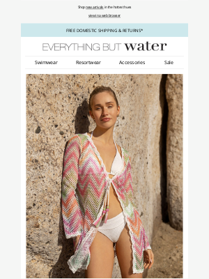 Everything But Water - This crochet cover up is everything