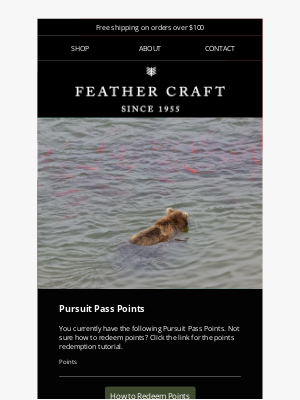 Feather Craft Fly Fishing - Check Your Pursuit Pass Points