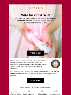 Joylux - Vote for vFit & Enter to Win!