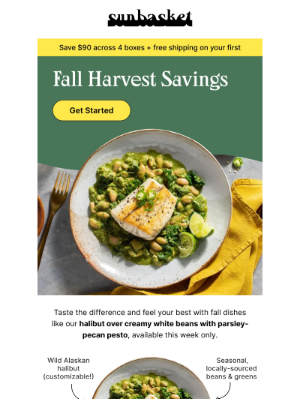 Sun Basket - Harvest-season goodness, from farm to (your) table.