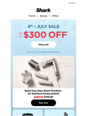 Shark Cleaning - ICYMI—Score up to $300 off for 4th of July. ❤️🤍💙