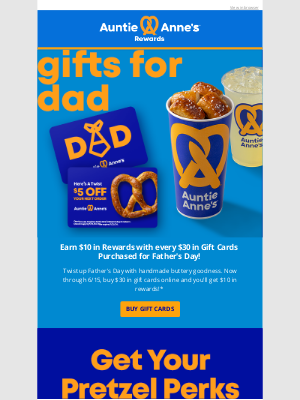 Auntie Anne's - Pretzel Perfect Gifts for Father’s Day 🥨