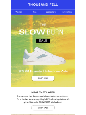 Thousand Fell - THE SLOW BURN SALE IS LIVE: 20% OFF SITEWIDE