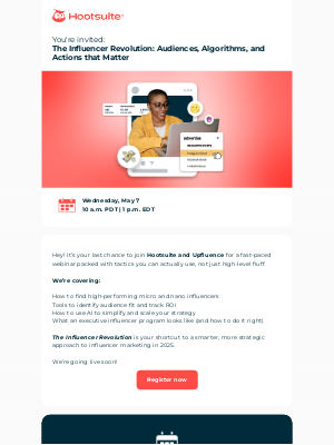 Hootsuite - Don’t miss it: Get your influencer strategy right