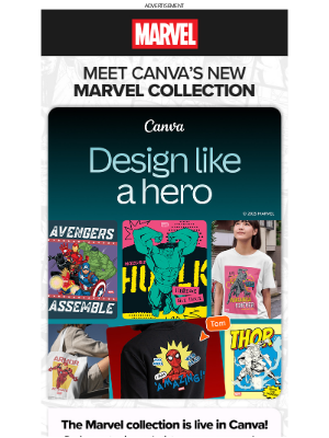 Marvel Entertainment - Design with the Marvel collection | Now in Canva!