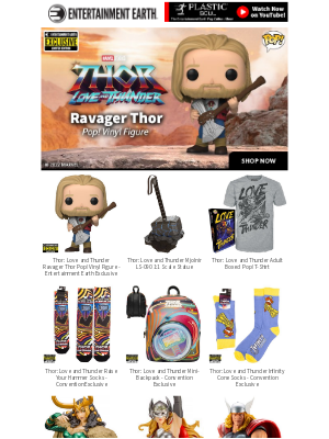 Entertainment Earth - New Exclusive Thor: Love and Thunder Ravager Thor Funko Pop!