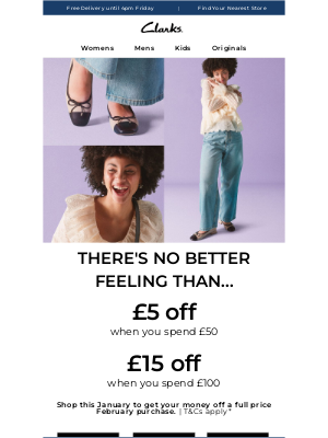 Clarks Shoes (United Kingdom) - Will you save £5 or £15?