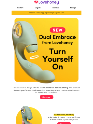 Lovehoney - JUST IN | Dual Embrace Clitoral & G-Spot Stimulator 🆕