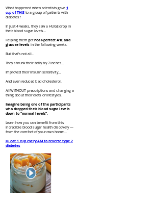 Rapid7 - eat 1 cup every AM to reverse type 2 diabetes