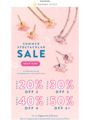 The Summer Spectacular Sale is Calling…