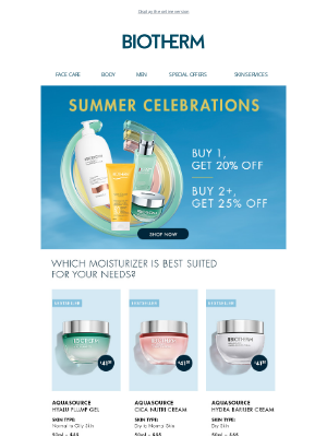 Biotherm (Canada) - Get Up to 25% Off Skincare!