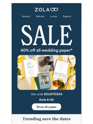 Zola - It’s time to set SALE ⛵