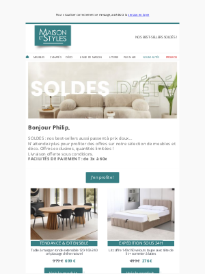 Maison et Styles (France) - SOLDES : offres sur nos best-sellers !
