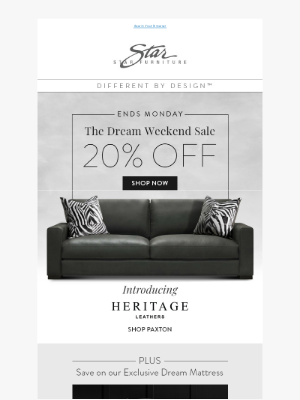 Star Furniture - Last Chance to save 20% Off