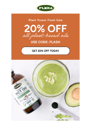 Flora Health - 20% OFF ALL Plant Oils—Shop Now!