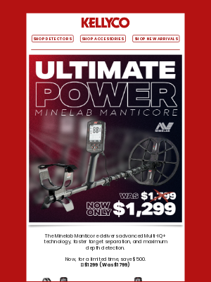 Kellyco Metal Detectors - Multi-IQ+ Power. $500 Savings. 👌
