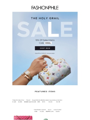 FASHIONPHILE - 🌤️ THE HOLY GRAIL SALE