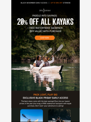 Oru Kayak - Last Call: 20-50% Off + Free Waterproof Backpack ⏰