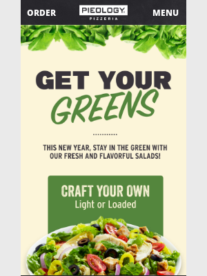 Pieology Pizzeria - Craft Your Own Greens 🌿