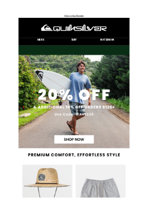 Roxy - Last Call: 20% Off Ends Tonight