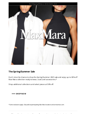 Max Mara - The Spring/Summer Sale Continues