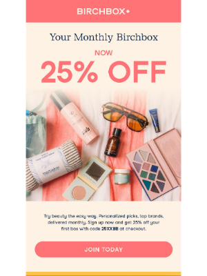 Birchbox(United Kingdom) - Your Box is 25% Off 🥳