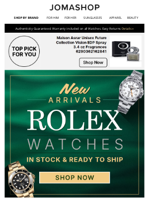 Jomadeals.com - ROLEX: 100+ New Arrivals