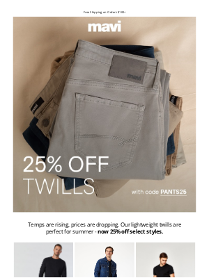 Mavi - 25% OFF 📣 Lightweight Twills for Summer
