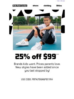 Kids Foot Locker - Here’s 25% off for being you! 🤟🏼💝