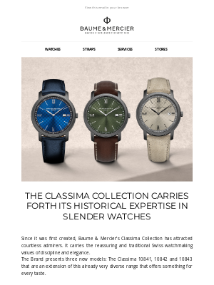 Baume & Mercier - Don't Miss Out: ​three e-commerce exclusives available now