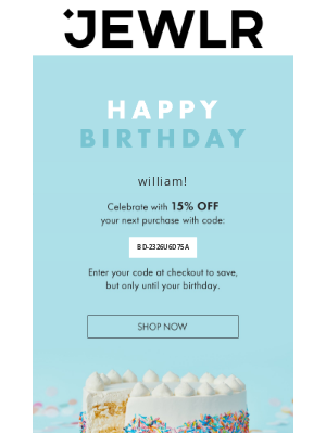 Jewlr - Hi william, This Birthday Gift Is For You!