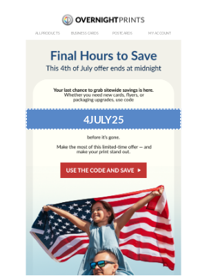 Overnight Prints - It Ends Tonight: 4th of July Print Sale