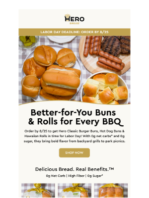 Hero Bread - Skip the Lettuce Wrap! Hero Bread™ Buns & Rolls Belong at Your BBQ 🔥