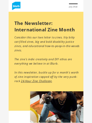 Blurb - It’s International Zine Month