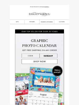 Lillian Vernon - Graphic Photo Calendar: Our bestseller for 20+ years!