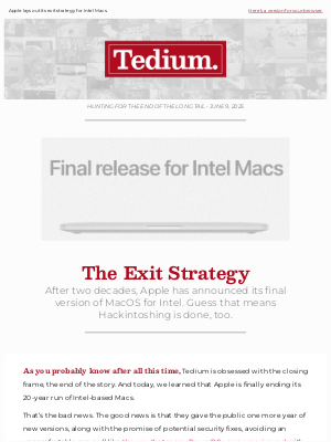 Tedium - The Exit Strategy 🍎