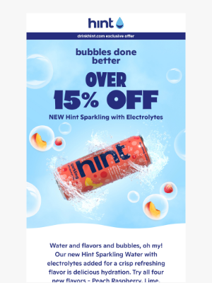 Hint Water - Do it for the bubbles🫧