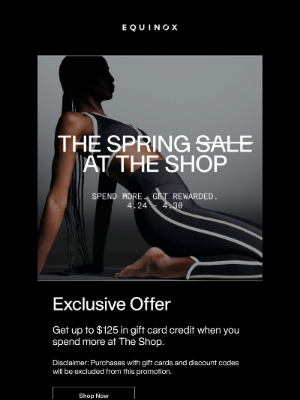 Equinox - The Spring Sale at The Shop at Equinox.
